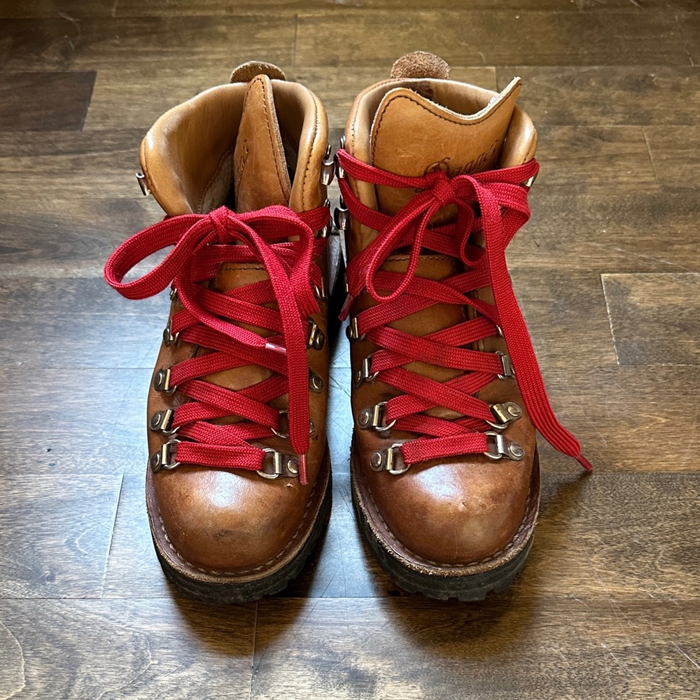 Danner Brown Leather Boots with Red Laces